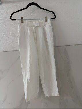 H&M White Pleated Women's Chinos
